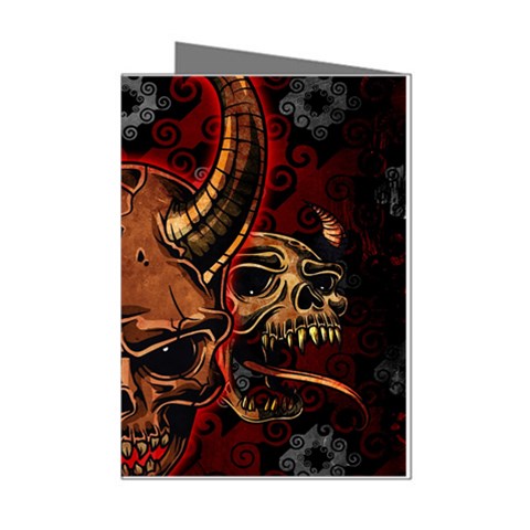 Evil Skulls Mini Greeting Cards (Pkg of 8) from ArtsNow.com Left