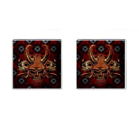Evil Skulls Cufflinks (Square) from ArtsNow.com Front(Pair)