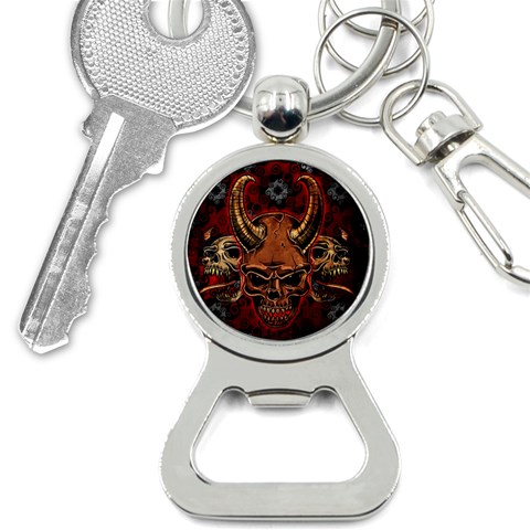 Evil Skulls Bottle Opener Key Chain from ArtsNow.com Front
