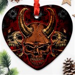 Evil Skulls Heart Ornament (Two Sides)