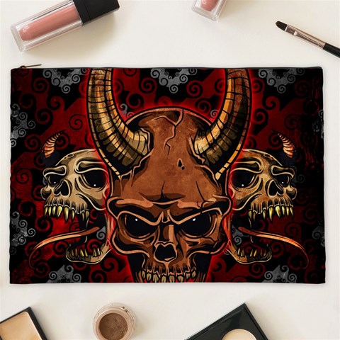 Evil Skulls Cosmetic Bag (XXL) from ArtsNow.com Front