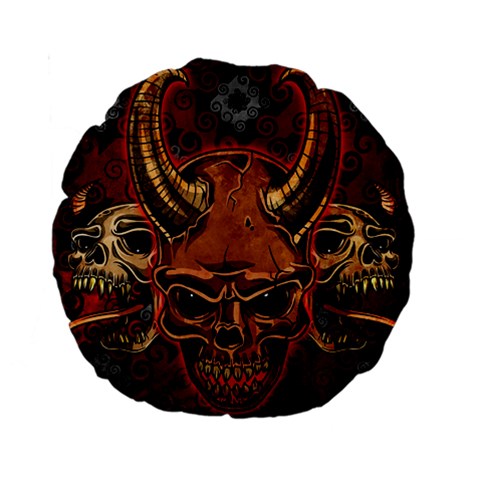 Evil Skulls 15  Premium Round Cushion  from ArtsNow.com Front