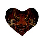 Evil Skulls 16  Premium Heart Shape Cushion 