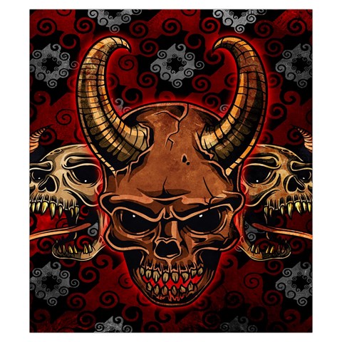Evil Skulls Drawstring Pouch (Small) from ArtsNow.com Front