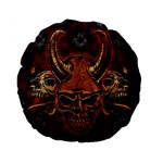 Evil Skulls 15  Premium Flano Round Cushion 