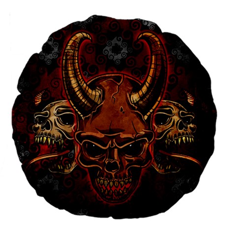Evil Skulls 18  Premium Flano Round Cushion  from ArtsNow.com Front