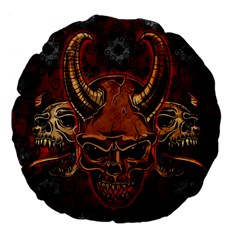 Evil Skulls 18  Premium Flano Round Cushion  from ArtsNow.com Back