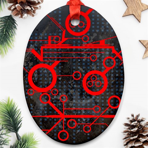 Tech Ornament (Oval) from ArtsNow.com Front