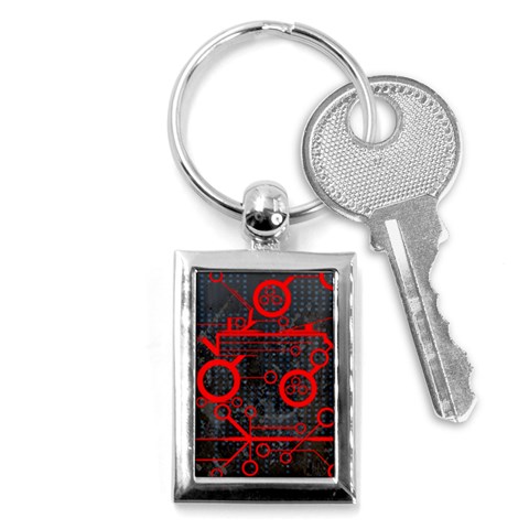Tech Key Chain (Rectangle) from ArtsNow.com Front