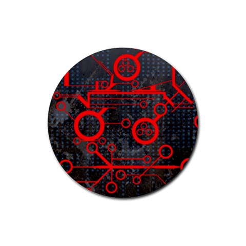 Tech Rubber Coaster (Round) from ArtsNow.com Front