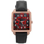 Tech Rose Gold Leather Watch 