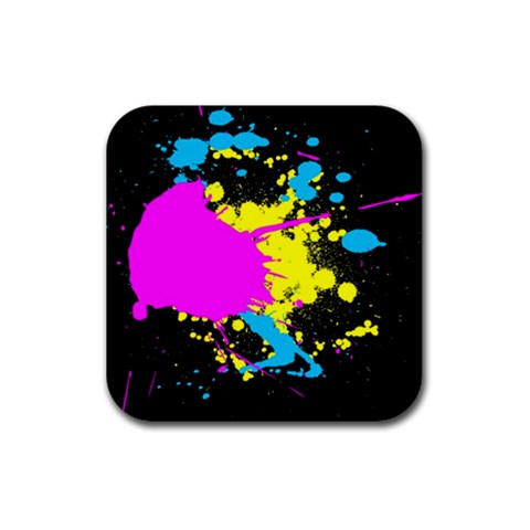 Splatter Rubber Coaster (Square) from ArtsNow.com Front