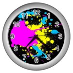 Splatter Wall Clock (Silver)