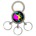 Splatter 3-Ring Key Chain