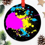 Splatter Round Ornament (Two Sides)