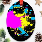 Splatter Oval Ornament (Two Sides)