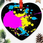 Splatter Heart Ornament (Two Sides)