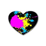 Splatter Rubber Coaster (Heart)