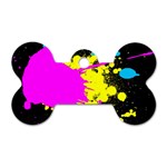 Splatter Dog Tag Bone (One Side)