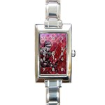 Knight Rectangular Italian Charm Watch