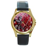 Knight Round Gold Metal Watch