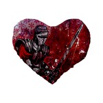 Knight 16  Premium Flano Heart Shape Cushion 