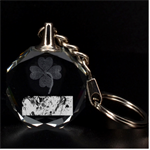 Knight Clover 3D Engraving Circle Key Chain