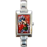 Geisha Rectangular Italian Charm Watch