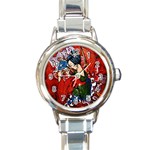 Geisha Round Italian Charm Watch