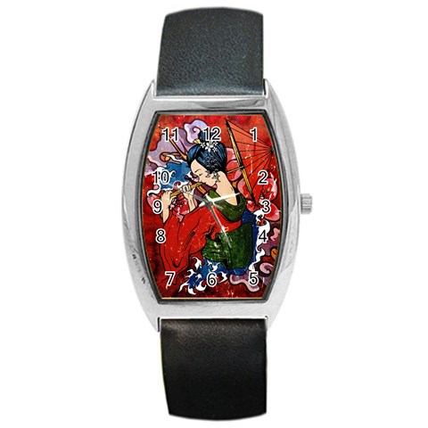 Geisha Barrel Style Metal Watch from ArtsNow.com Front