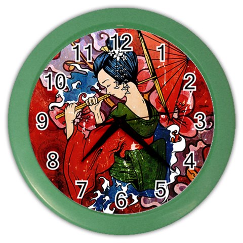 Geisha Color Wall Clock from ArtsNow.com Front
