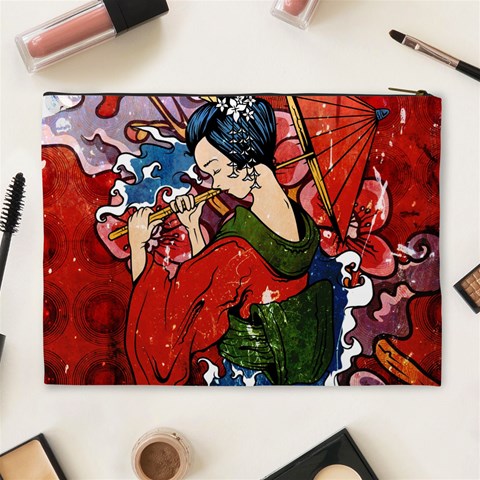 Geisha Cosmetic Bag (XL) from ArtsNow.com Back