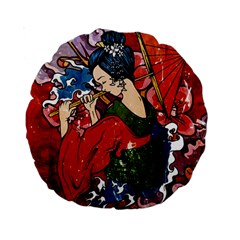 Geisha 15  Premium Round Cushion  from ArtsNow.com Back