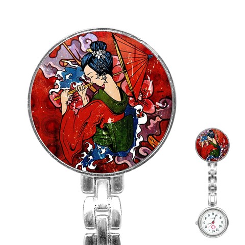 Geisha Stainless Steel Nurses Watch from ArtsNow.com Front