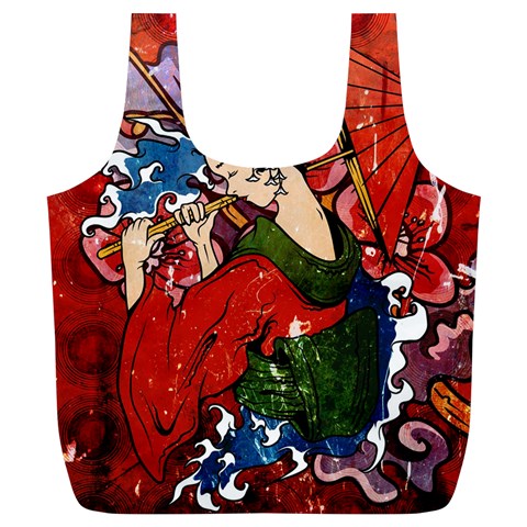 Geisha Full Print Recycle Bag (XL) from ArtsNow.com Front