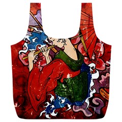 Geisha Full Print Recycle Bag (XL) from ArtsNow.com Back