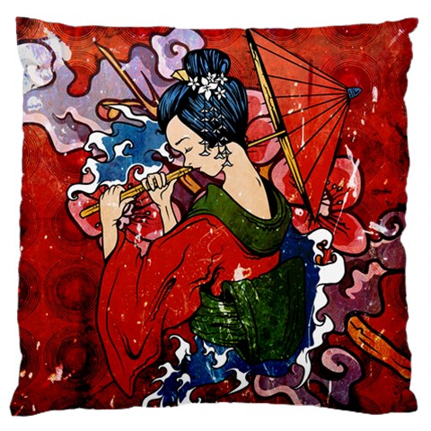 Geisha Large Flano Cushion Case (One Side) from ArtsNow.com Front