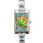 Ganja Rectangular Italian Charm Watch