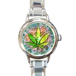 Ganja Round Italian Charm Watch