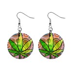 Ganja 1  Button Earrings