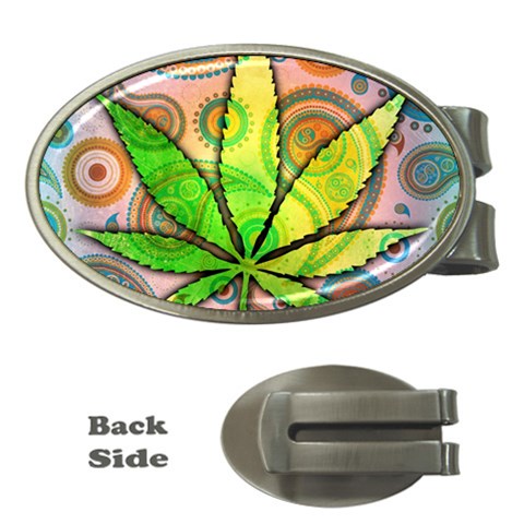 Ganja Money Clip (Oval) from ArtsNow.com Front