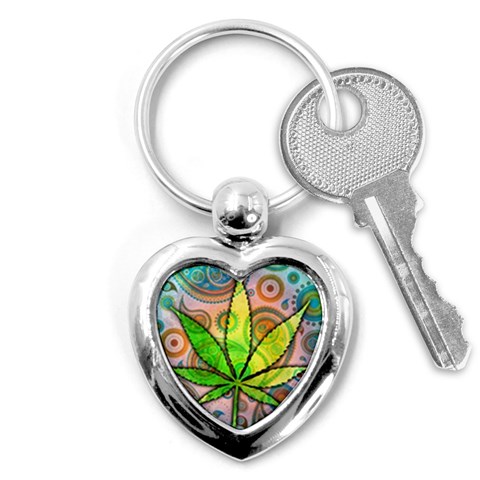 Ganja Key Chain (Heart) from ArtsNow.com Front