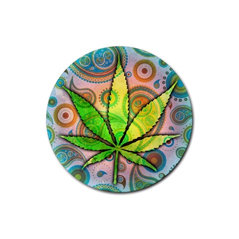 Ganja Rubber Coaster (Round) from ArtsNow.com Front