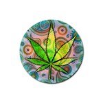 Ganja Rubber Round Coaster (4 pack)