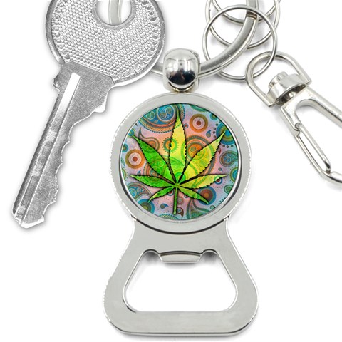 Ganja Bottle Opener Key Chain from ArtsNow.com Front