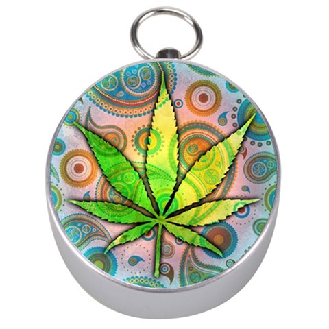 Ganja Silver Compass from ArtsNow.com Front