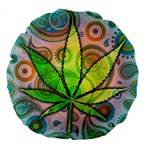 Ganja 18  Premium Flano Round Cushion 