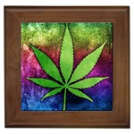 Pot Leaf Framed Tile