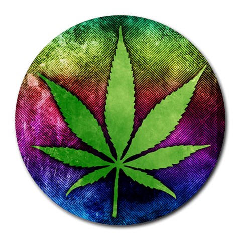 Pot Leaf Round Mousepad from ArtsNow.com Front