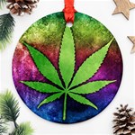 Pot Leaf Ornament (Round)